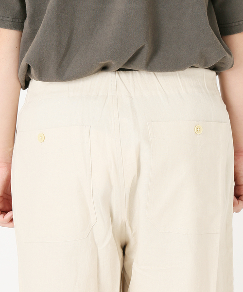 JOURNAL STANDARD relume（ジャーナルスタンダード　レリューム）の「《追加》【HOUSE HOLD/ハウスホールド】FLANDERS LINEN ワイドベイカーパンツ（その他パンツ・メンズ・オフホワイト/グレー/カーキ/ブラック・1/2/3/4）」の5枚目の写真