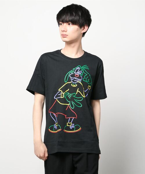 00s adidas Disney グーフィー リンガー Tシャツ adidas x Disney Goofy T2 Crossover Sports Pattern Short