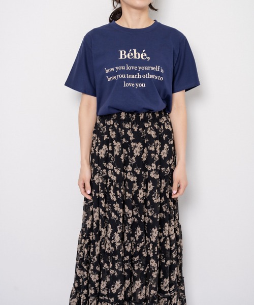 mybae(マイベイ)の「刺繍ロゴTシャツ(Tシャツ/カットソー・レディース・ホワイト/パープル/ネイビー・FREE)」の10枚目の写真