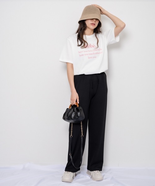 mybae(マイベイ)の「刺繍ロゴTシャツ(Tシャツ/カットソー・レディース・ホワイト/パープル/ネイビー・FREE)」の14枚目の写真