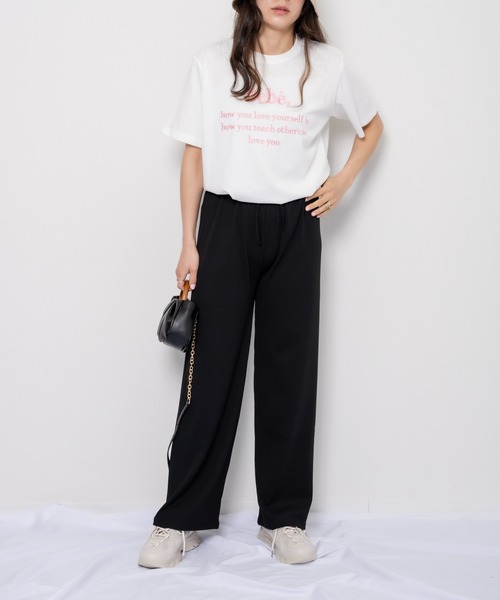 mybae(マイベイ)の「刺繍ロゴTシャツ(Tシャツ/カットソー・レディース・ホワイト/パープル/ネイビー・FREE)」の15枚目の写真