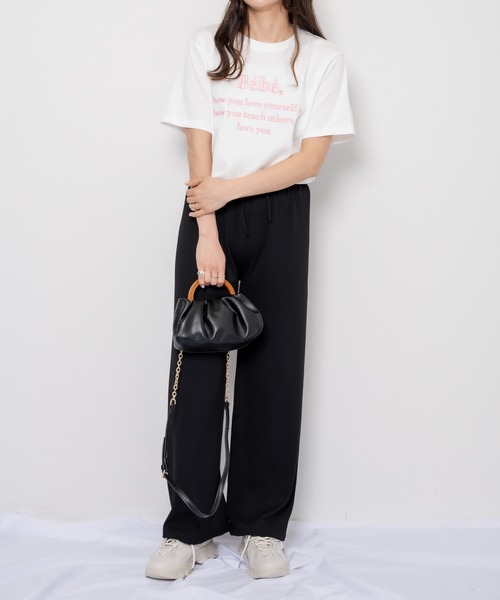mybae(マイベイ)の「刺繍ロゴTシャツ(Tシャツ/カットソー・レディース・ホワイト/パープル/ネイビー・FREE)」の16枚目の写真