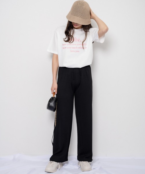 mybae(マイベイ)の「刺繍ロゴTシャツ(Tシャツ/カットソー・レディース・ホワイト/パープル/ネイビー・FREE)」の17枚目の写真