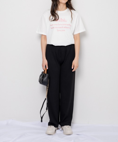mybae(マイベイ)の「刺繍ロゴTシャツ(Tシャツ/カットソー・レディース・ホワイト/パープル/ネイビー・FREE)」の20枚目の写真