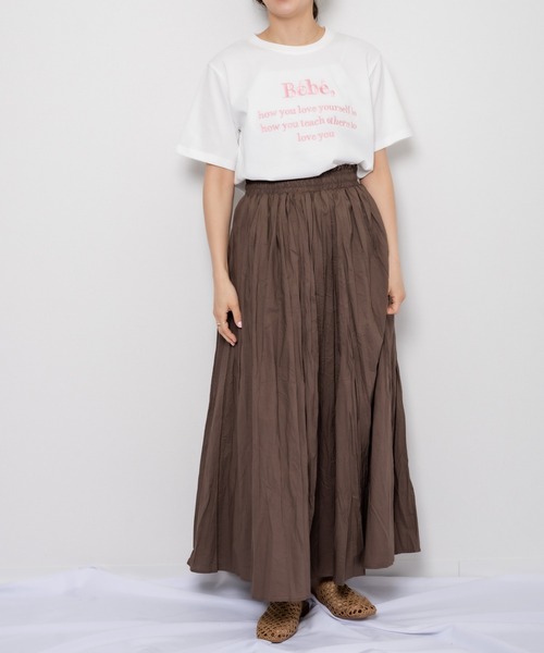 mybae(マイベイ)の「刺繍ロゴTシャツ(Tシャツ/カットソー・レディース・ホワイト/パープル/ネイビー・FREE)」の21枚目の写真