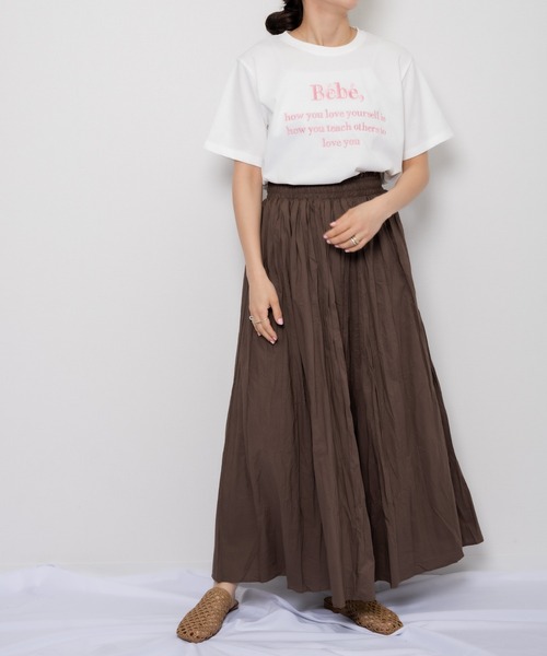 mybae(マイベイ)の「刺繍ロゴTシャツ(Tシャツ/カットソー・レディース・ホワイト/パープル/ネイビー・FREE)」の22枚目の写真