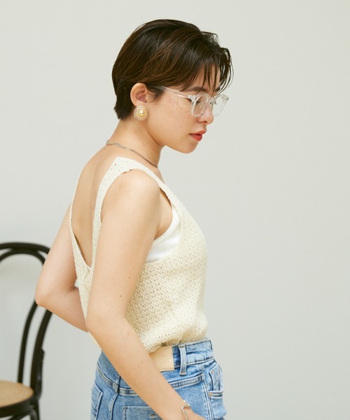 Happy John（ハッピージョン）の「cardigan＆tanktop set/カーディガンタンクトップセット（カーディガン/ボレロ・レディース・ブルー/ナチュラル・FREE）」の18枚目の写真