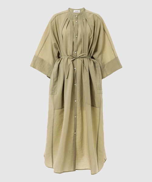 LEMAIRE(ルメール)の「PLEATED SHIRT DRESS(ワンピース・レディース・グリーン系その他/アイボリー・36/34)」の10枚目の写真