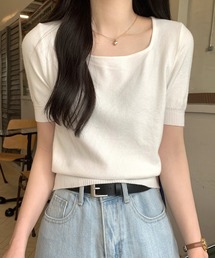 スクエアネック 半袖Tシャツ