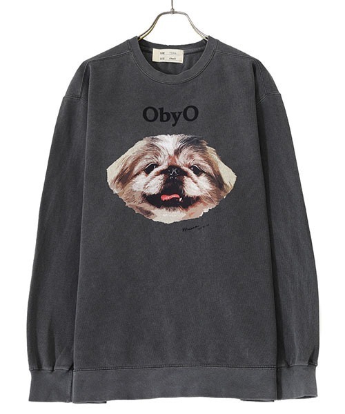 77circa（ナナナナサーカ）の「77circa / ナナナナサーカ：【レディース】o by o print sweat：oo22ss-03[DEA]（スウェット・レディース・グレー系その他・M/L）」の3枚目の写真