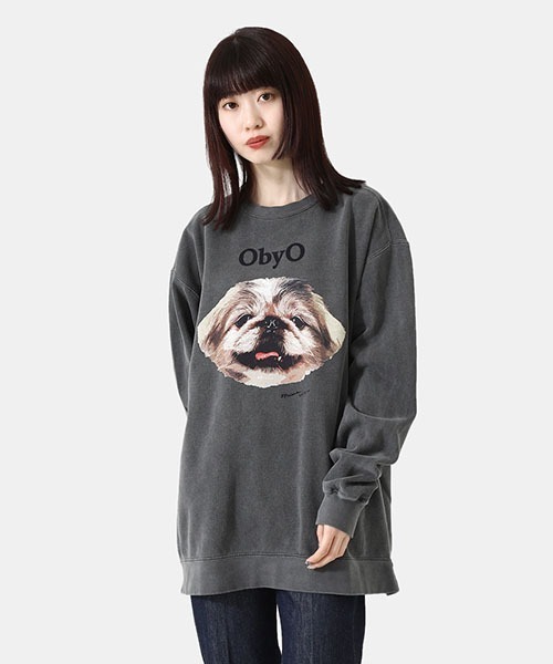 77circa（ナナナナサーカ）の「77circa / ナナナナサーカ：【レディース】o by o print sweat：oo22ss-03[DEA]（スウェット・レディース・グレー系その他・M/L）」の7枚目の写真