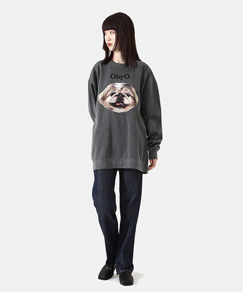 77circa（ナナナナサーカ）の「77circa / ナナナナサーカ：【レディース】o by o print sweat：oo22ss-03[DEA]（スウェット・レディース・グレー系その他・M/L）」の10枚目の写真