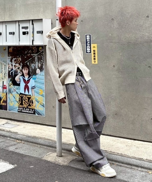 Never mind the XU】mesh zip hoodie / 【ネバーマインド ザ