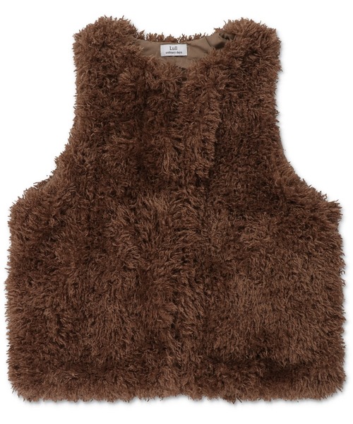 Lull（ルル）の「【Lull / ルル】プードルファーベスト（ベスト・レディース・アイボリー/ライトブラウン/ミント/カーキブラウン/ラベンダー/ベビーピンク・ONESIZE）」の9枚目の写真