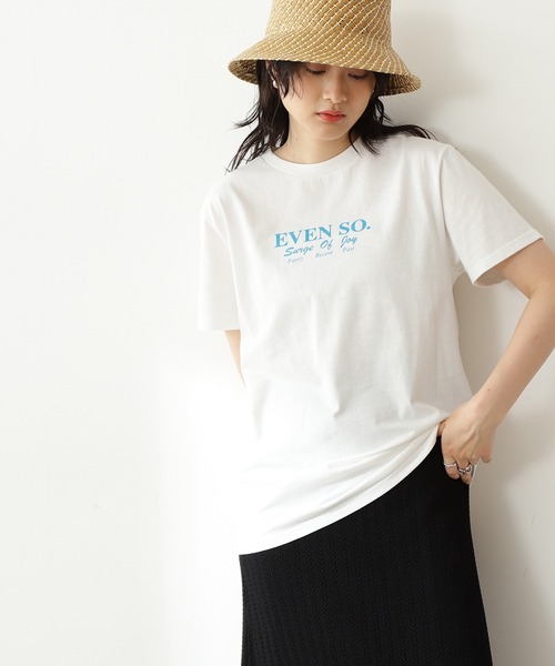 N.（N. Natural Beauty Basic）（エヌエヌナチュラルビューティーベーシック）の「◆ロゴプリントＴシャツ（Tシャツ/カットソー・レディース・オフホワイト/モカ・MEDIUM）」の2枚目の写真