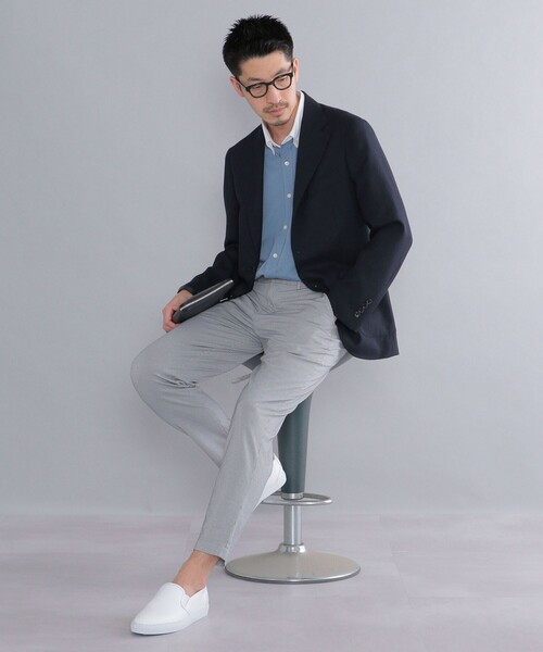 SHIPS(シップス)の「*SHIPS: 〈接触冷感〉 ジャージー ソリッド / クレリック ボタンダウン 半袖 シャツ(シャツ/ブラウス・メンズ・ホワイト/ブラック/ネイビー/ロイヤルブルー/ライトブルー・SMALL/MEDIUM/LARGE/X-LARGE)」の11枚目の写真