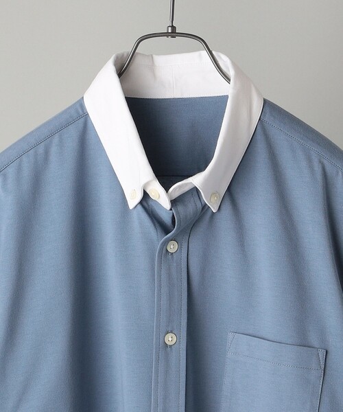 SHIPS(シップス)の「*SHIPS: 〈接触冷感〉 ジャージー ソリッド / クレリック ボタンダウン 半袖 シャツ(シャツ/ブラウス・メンズ・ホワイト/ブラック/ネイビー/ロイヤルブルー/ライトブルー・SMALL/MEDIUM/LARGE/X-LARGE)」の17枚目の写真