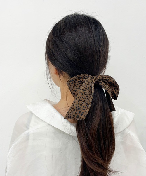 CEMONEMO（セモネモ）の「レオパード ボウタイ スカーフ（バンダナ/スカーフ・レディース・レオパード・FREE）」の4枚目の写真