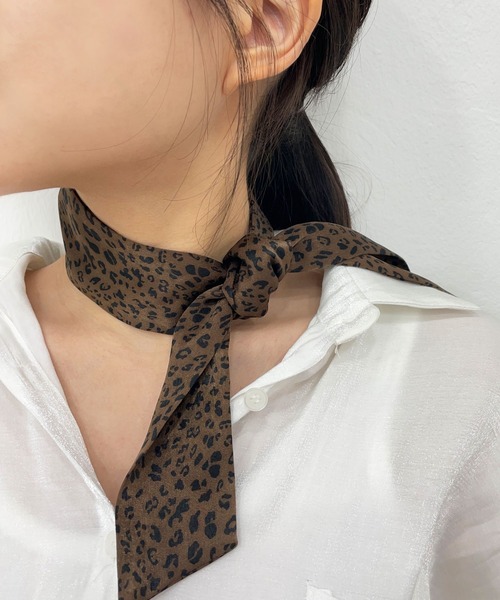 CEMONEMO（セモネモ）の「レオパード ボウタイ スカーフ（バンダナ/スカーフ・レディース・レオパード・FREE）」の8枚目の写真