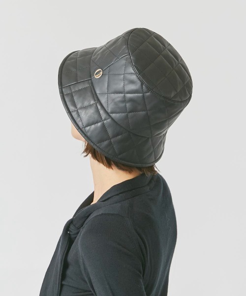 帽子 Chapeau d' O Fake Leather Quilt Bucket Chapeau d' O（シャポードオー）の「Chapeau d' O Fake Leather