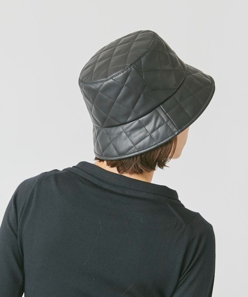 帽子 Chapeau d' O Fake Leather Quilt Bucket Chapeau d' O（シャポードオー）の「Chapeau d' O Fake Leather