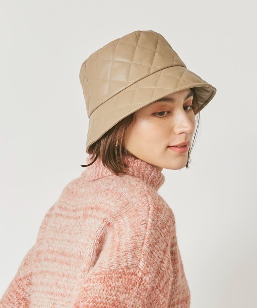 帽子 Chapeau d' O Fake Leather Quilt Bucket Chapeau d' O（シャポードオー）の「Chapeau d' O Fake Leather