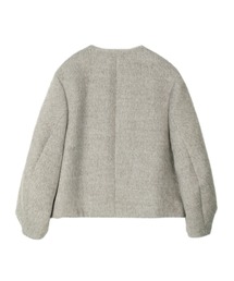 ANAYI/アルパカヘリンボンショートコート/size38/ベージュ/ノー