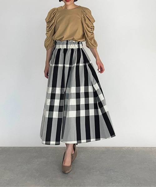 PICCIN（ピッチン）の「袖シャーリングカットソー（Tシャツ/カットソー・レディース・ベージュ/カーキ/ブルーグレー・M）」の18枚目の写真