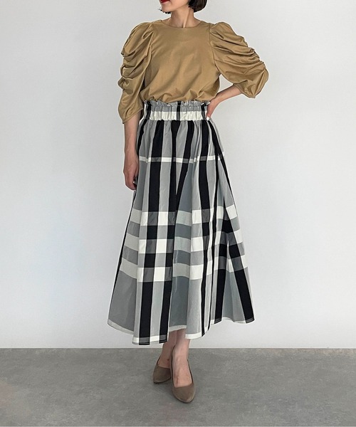 PICCIN（ピッチン）の「袖シャーリングカットソー（Tシャツ/カットソー・レディース・ベージュ/カーキ/ブルーグレー・M）」の21枚目の写真