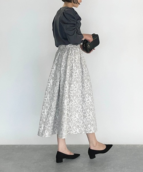 PICCIN（ピッチン）の「袖シャーリングカットソー（Tシャツ/カットソー・レディース・ベージュ/カーキ/ブルーグレー・M）」の10枚目の写真