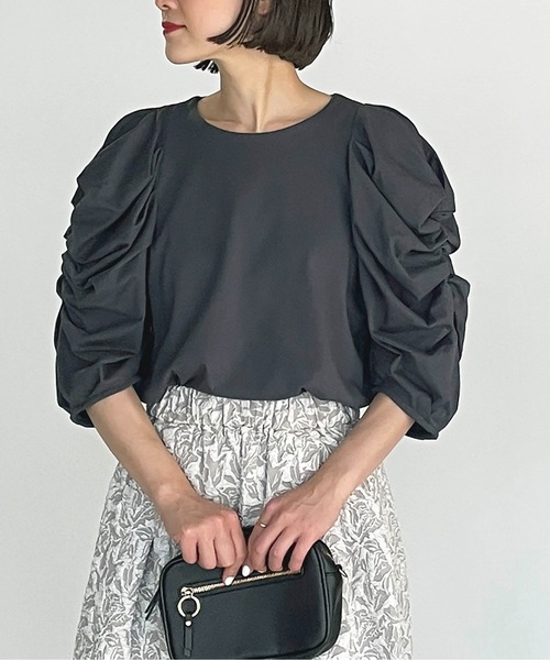 【SALE】PICCIN ピッチン 即日発送 袖シャーリングカットソー 149450 カットソー 半袖 レディース PICCIN 【SALE】PICCIN ピッチン 即日発送 袖シャーリング