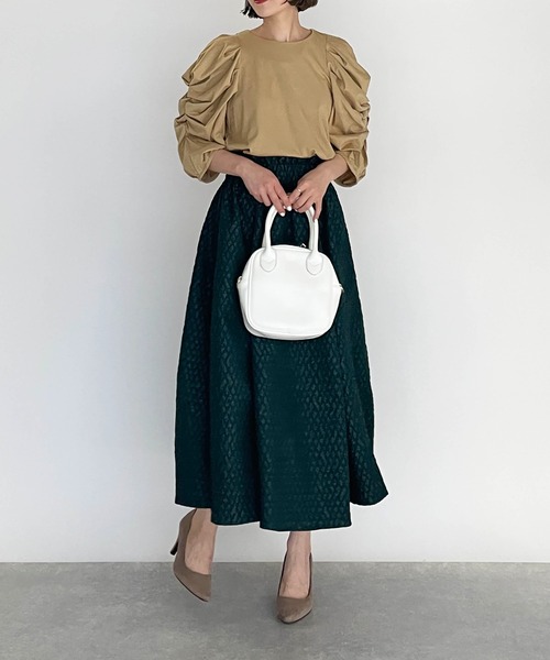 PICCIN（ピッチン）の「袖シャーリングカットソー（Tシャツ/カットソー・レディース・ベージュ/カーキ/ブルーグレー・M）」の22枚目の写真