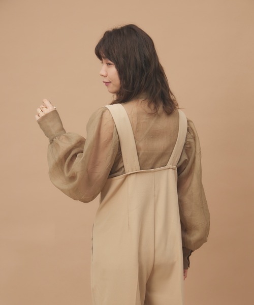 moi tytto（モイテュット）の「アシメハイウエストサロペット（サロペット/オーバーオール・レディース・ベージュ/ブラウン/オレンジ/ブラック・FREE）」の13枚目の写真