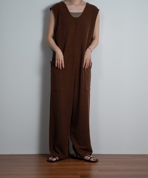 lawgy（ラウジー）の「side pocket 2way all in one(self cut)（つなぎ/オールインワン・レディース・ブラック/ブラウン・FREE）」の21枚目の写真