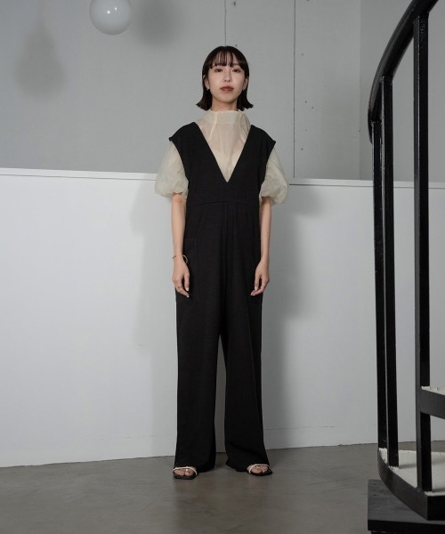 lawgy（ラウジー）の「side pocket 2way all in one(self cut)（つなぎ/オールインワン・レディース・ブラック/ブラウン・FREE）」の14枚目の写真