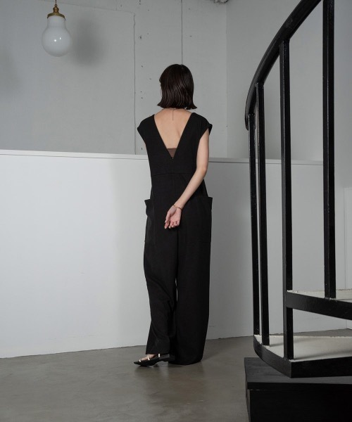 lawgy（ラウジー）の「side pocket 2way all in one(self cut)（つなぎ/オールインワン・レディース・ブラック/ブラウン・FREE）」の19枚目の写真