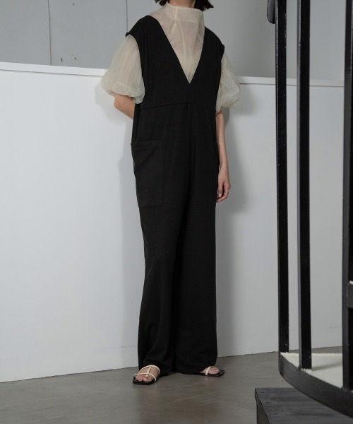 lawgy（ラウジー）の「side pocket 2way all in one(self cut)（つなぎ/オールインワン・レディース・ブラック/ブラウン・FREE）」の18枚目の写真
