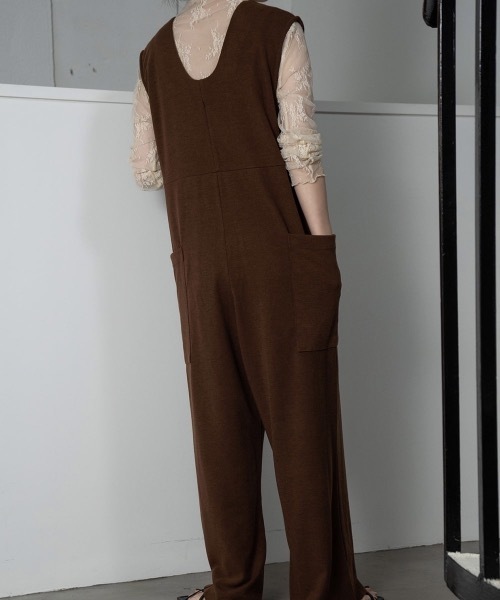 lawgy（ラウジー）の「side pocket 2way all in one(self cut)（つなぎ/オールインワン・レディース・ブラック/ブラウン・FREE）」の13枚目の写真