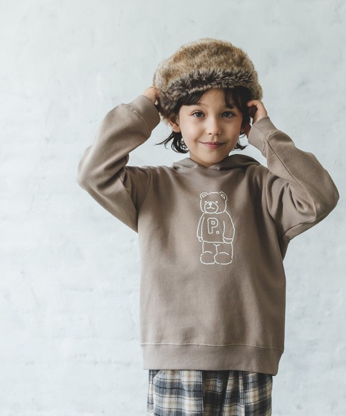 pairmanon（ペアマノン）の「【毛玉になりにくい裏起毛】選べるデザインパーカー（パーカー・キッズ・ピンク系その他/ダークブルー/カーキ/ブルー系その他/グリーン系その他2/パープル系その他/イエロー系その他/ブラック系その他2/モカ/ホワイト系その他6/ベージュ系その他/ブルー系その他2/グリーン系その他/ブラック・120/140/100/110/150/90/130）」の5枚目の写真