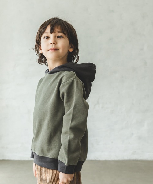 pairmanon（ペアマノン）の「【毛玉になりにくい裏起毛】選べるデザインパーカー（パーカー・キッズ・ピンク系その他/ダークブルー/カーキ/ブルー系その他/グリーン系その他2/パープル系その他/イエロー系その他/ブラック系その他2/モカ/ホワイト系その他6/ベージュ系その他/ブルー系その他2/グリーン系その他/ブラック・120/140/100/110/150/90/130）」の6枚目の写真