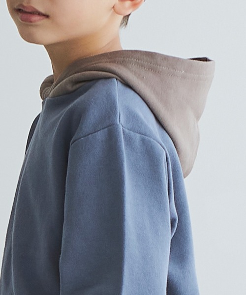 pairmanon（ペアマノン）の「【毛玉になりにくい裏起毛】選べるデザインパーカー（パーカー・キッズ・ピンク系その他/ダークブルー/カーキ/ブルー系その他/グリーン系その他2/パープル系その他/イエロー系その他/ブラック系その他2/モカ/ホワイト系その他6/ベージュ系その他/ブルー系その他2/グリーン系その他/ブラック・120/140/100/110/150/90/130）」の20枚目の写真