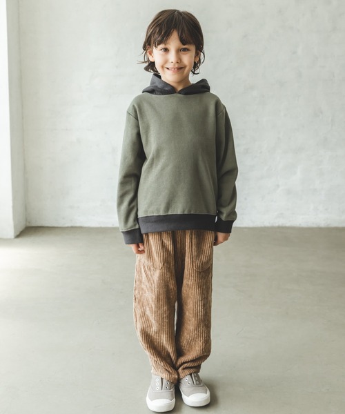 pairmanon（ペアマノン）の「【毛玉になりにくい裏起毛】選べるデザインパーカー（パーカー・キッズ・ピンク系その他/ダークブルー/カーキ/ブルー系その他/グリーン系その他2/パープル系その他/イエロー系その他/ブラック系その他2/モカ/ホワイト系その他6/ベージュ系その他/ブルー系その他2/グリーン系その他/ブラック・120/140/100/110/150/90/130）」の15枚目の写真