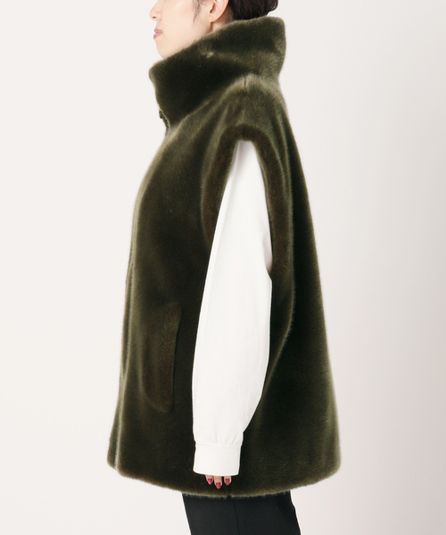 a point（アポワン）の「【a point/アポワン】 エコファーベスト（ブルゾン・レディース・カーキ/ブラウン系その他・FREE）」の17枚目の写真