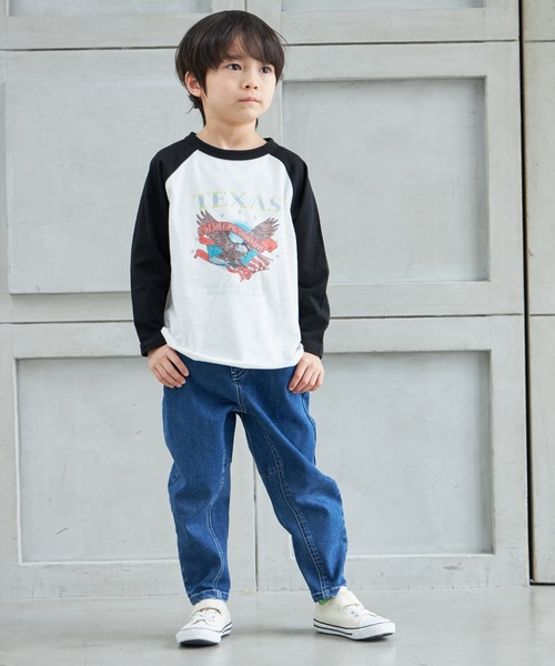 MAKE YOUR DAY（メイクユアデイ）の「TEXASラグラン長袖Tシャツ■80～140cm（Tシャツ/カットソー・キッズ・ピンク/ブラック・90/140/100/120/80/110/130）」の12枚目の写真