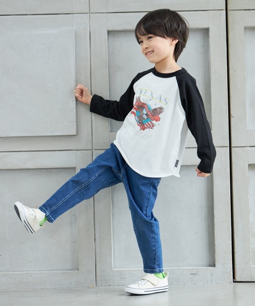 MAKE YOUR DAY（メイクユアデイ）の「TEXASラグラン長袖Tシャツ■80～140cm（Tシャツ/カットソー・キッズ・ピンク/ブラック・90/140/100/120/80/110/130）」の13枚目の写真