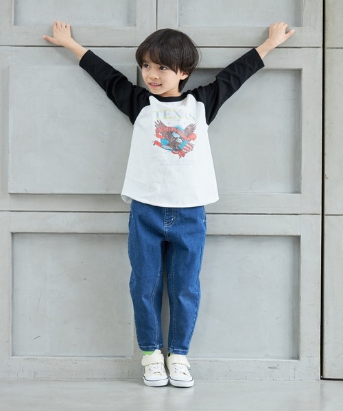 MAKE YOUR DAY（メイクユアデイ）の「TEXASラグラン長袖Tシャツ■80～140cm（Tシャツ/カットソー・キッズ・ピンク/ブラック・90/140/100/120/80/110/130）」の14枚目の写真