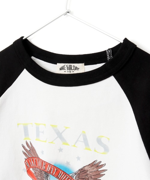 MAKE YOUR DAY（メイクユアデイ）の「TEXASラグラン長袖Tシャツ■80～140cm（Tシャツ/カットソー・キッズ・ピンク/ブラック・90/140/100/120/80/110/130）」の21枚目の写真