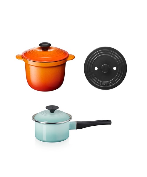 ル・クルーゼ コットン ソースパン16cm 片手鍋 フラワーツマミ 新品未