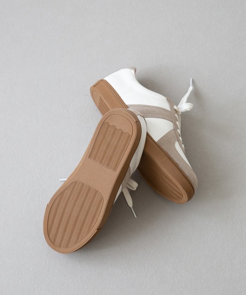 menue（メヌエ）の「ジャーマントレーナースニーカー（スニーカー・レディース・ホワイト/ブラック/ベージュ・S/M/L/LL）」の10枚目の写真