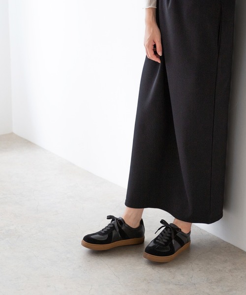 menue（メヌエ）の「ジャーマントレーナースニーカー（スニーカー・レディース・ホワイト/ブラック/ベージュ・S/M/L/LL）」の6枚目の写真